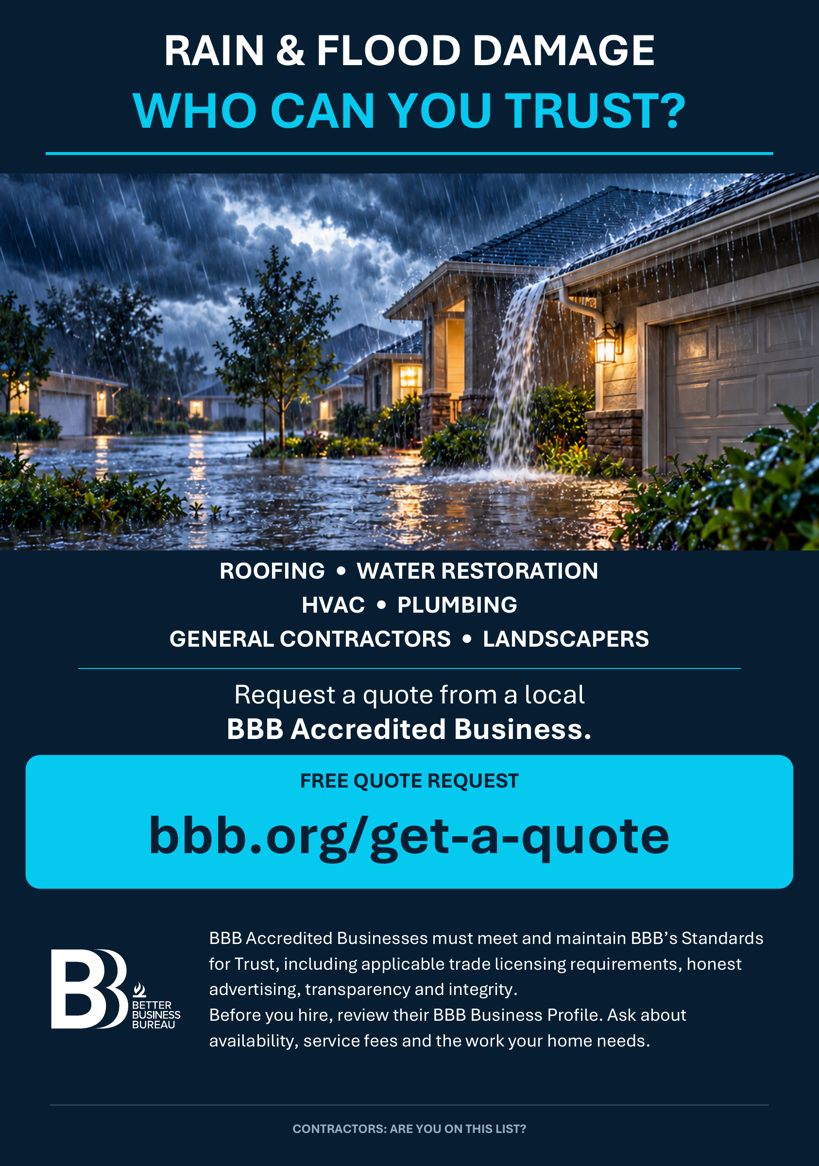 Michael Azcona’s original rain and flood Get-A-Quote campaign graphic